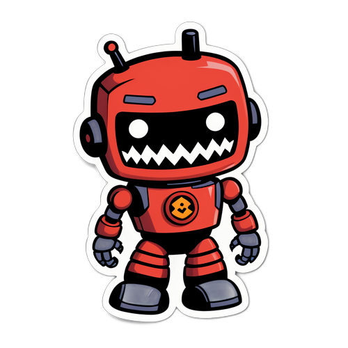 Autocollant de Robot Horrifique Inspiré par Freddy