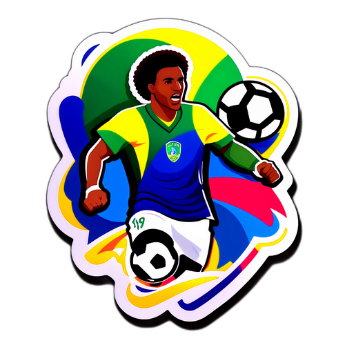 Stiker Modern Merayakan Serie A Brasil