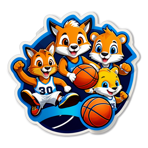 Unleash the Fun! Adorable Cartoon Animals Slam Dunk for Gold in Epic Basketball Play!