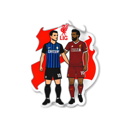 리버풀과 인터의 대결을 상징하는 스티커