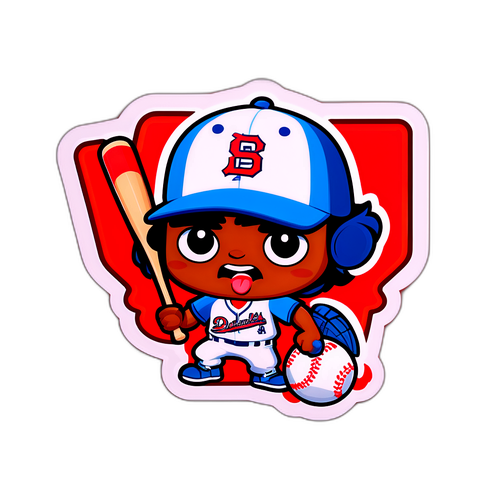유머러스한 야구 팬을 위한 스티커 디자인