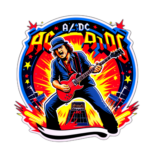 AC/DC esiintyy lavalla upeiden valojen alla