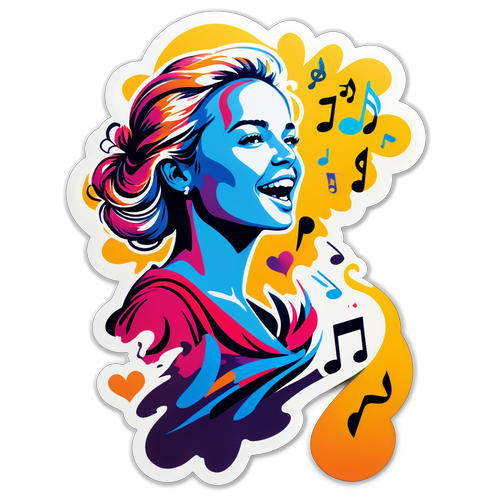 Vibrant musikksticker med Ina Wroldsen