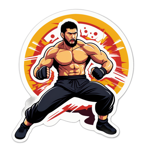 Autocollant d'Action de Makhachev