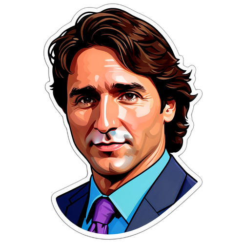 Sticker Bergaya Justin Trudeau