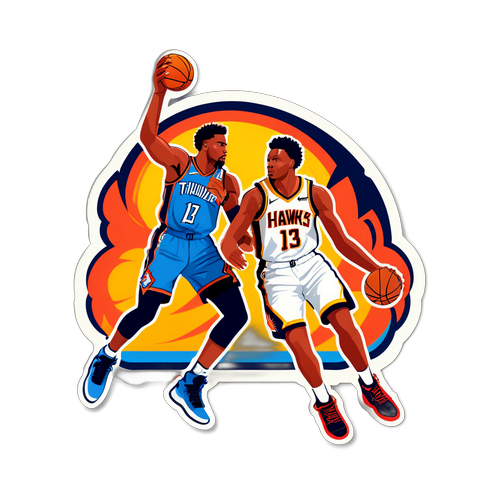Adesivo do Jogo Hawks x Thunder