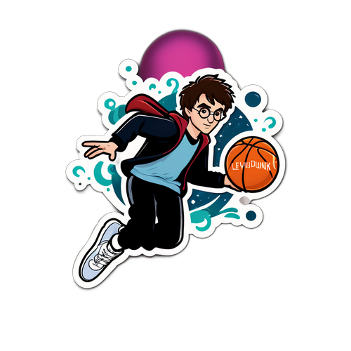 Leviosa Dunk: Isang Nakakatawang Sticker para sa mga Mahilig sa Basketball at Mahika
