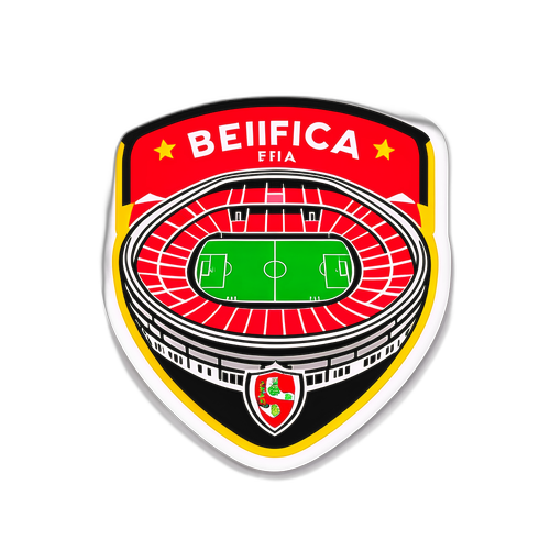 Sticker van het Iconische Stadion van Benfica