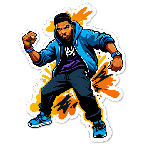 Stijlvolle Ali B Hip-Hop Sticker