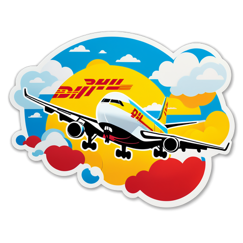 Desenho Estilizado de Avião DHL