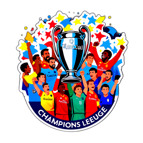 Mensen vieren de Champions League