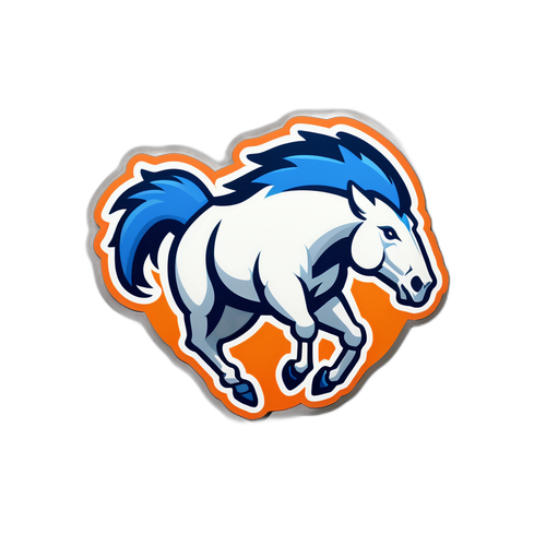 Stylized Bronco Sticker Design