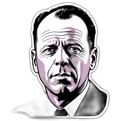 Bruce Willis film noir stílusú portré