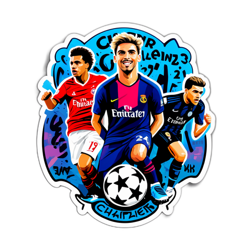 Grafika Graffiti z Najlepszymi Strzelcami Ligi Mistrzów