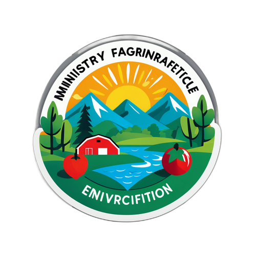 農林水産省のロゴを基にしたシンプルなステッカー