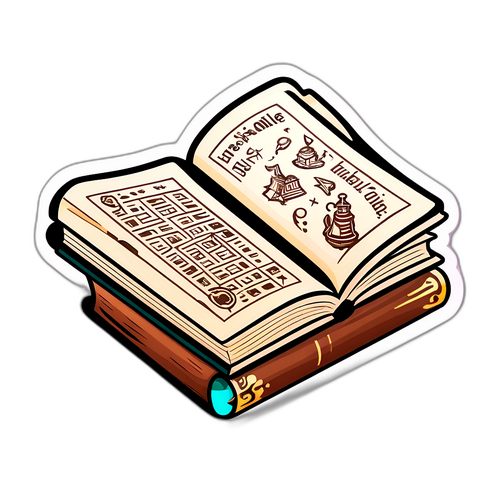 Design en sticker med en styliseret bog