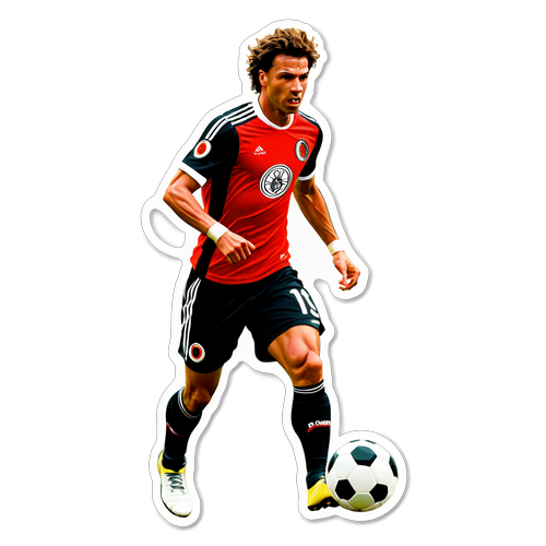 Feyenoord Strijdende Speler Sticker