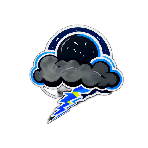 Tempestade com Nuvens Escuras e Relâmpago