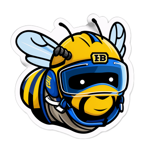 Quirky Bee Hockey Sticker