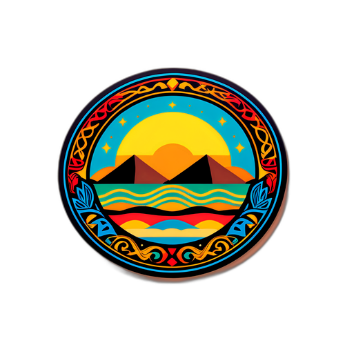 Kleurrijke Sahara Cultuur Sticker