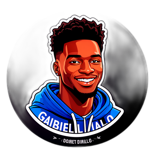 Motywacyjny naklejka z Gabriel Diallo