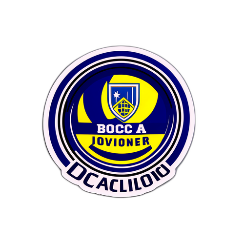 Naklejka z wizualizacją piłki nożnej Boca Juniors