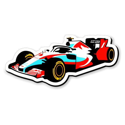 Rychlost, Která Vás Osvobodí! Dynamická Nálepka pro Pravé Fanoušky Formule 1!