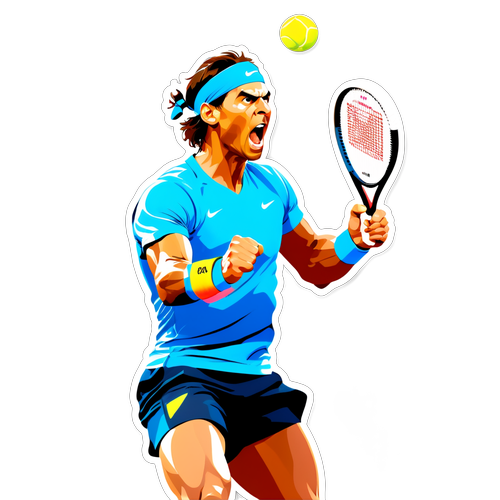 Rafael Nadal i Sin Kraftfulle Serve: En Hyllest til Tennislegenden!