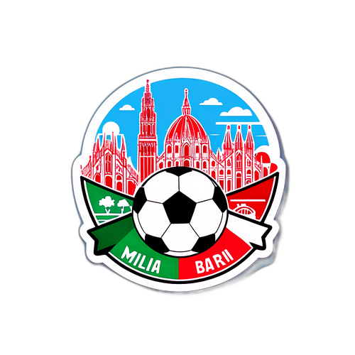 Pelekat Dekoratif Milan vs Bari