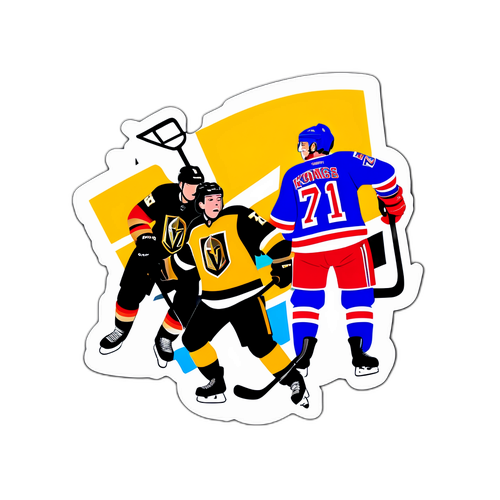 Golden Knights vs Rangers Hockey Sticker