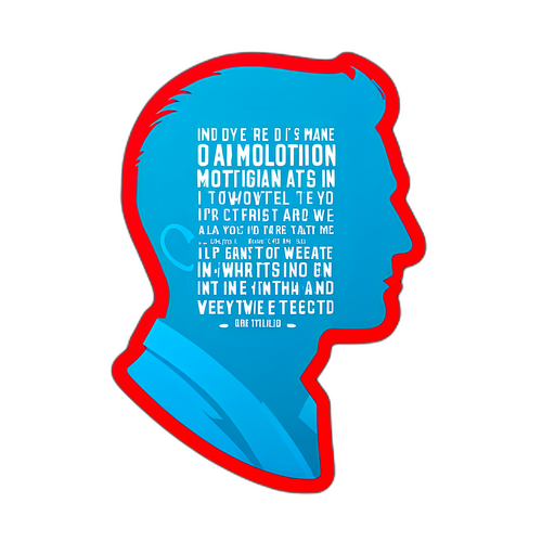 Silhouet van Michael Goldman met Motivatie Quote