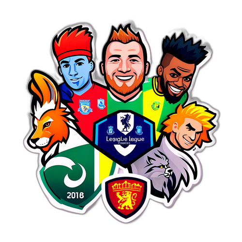 प्रीमियर लीग टीमों के शीर्ष दलों का स्टिकर