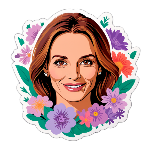 Eleganter Aufkleber mit einem Zitat über die Liebe