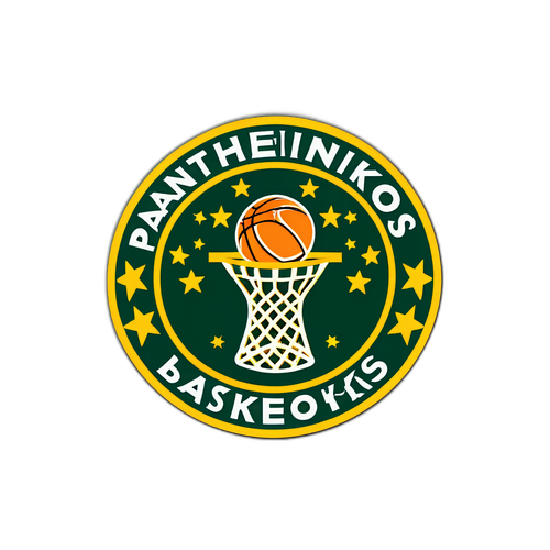 Σχέδιο αυτοκόλλητου με μπάσκετ