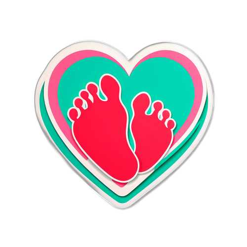 Anne Sevgi Sembolü Kalp Şekilli Etiket