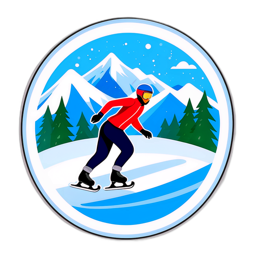 冬季奧林匹克冰上滑行貼紙