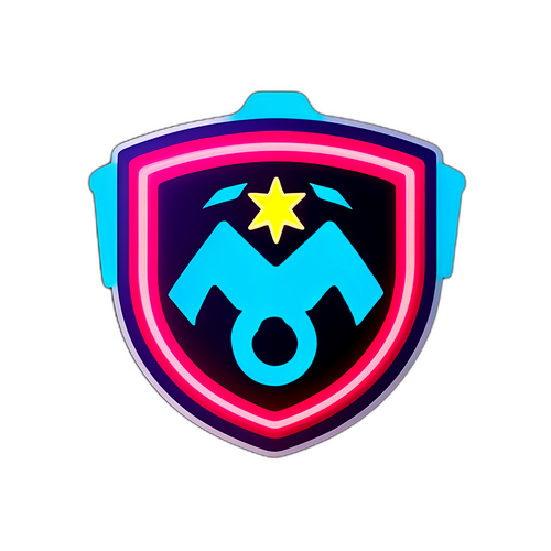 Logo RB Leipzig với hiệu ứng đèn neon