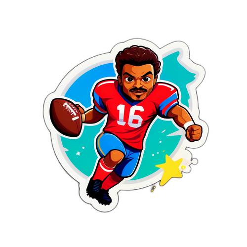 Dynamic Football Fusion Sticker