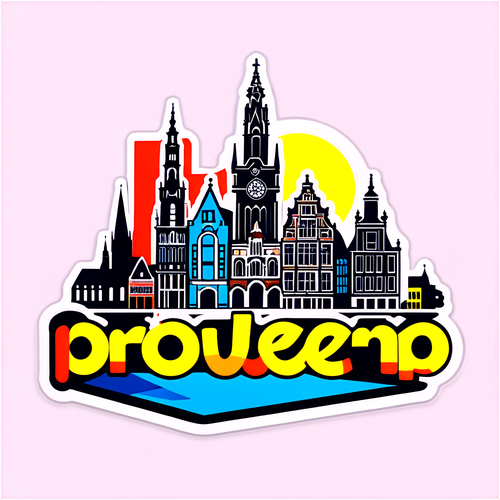 Trots op Antwerpen! Ontdek de Magie van de Skyline met Deze Betoverende Sticker!