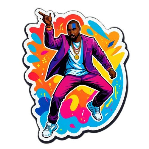 Un vibrante y colorido sticker de Seven Kayne