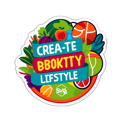 Sticker o zdrowym stylu życia