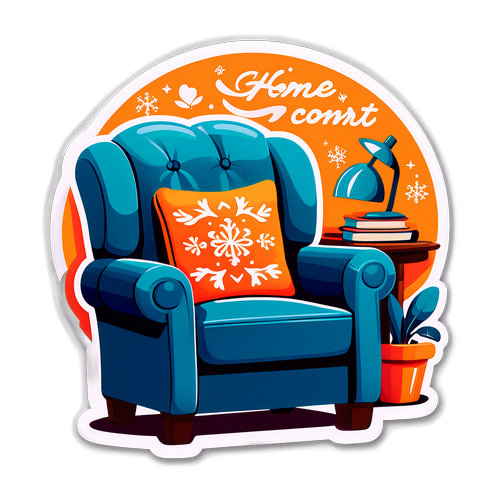 Návrh nálepky s tématem domácí pohody