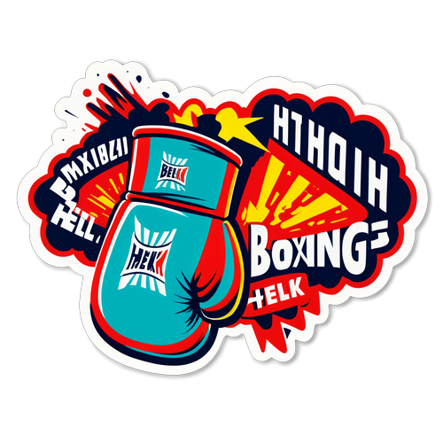 Boxkesztyű Motívum Berki Mazsi Hell Boxing Felirattal