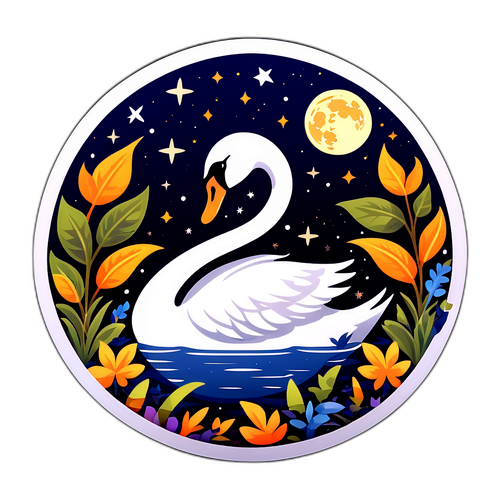 Σχεδίαση με Κύκνο κάτω από τη Νέα Σελήνη του Νοεμβρίου