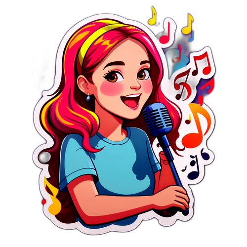 Sticker de Emilia Mernes Cantando