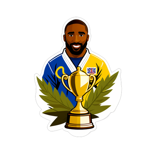 Wojownik na Medal! Teddy Riner w Oszałamiającej Złotej Laurecie - Inspiracja dla Pasjonatów Judo!