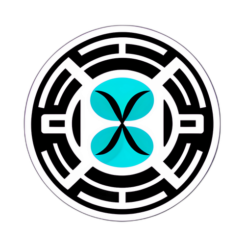 Futuristinen XRP-teemallinen tarra