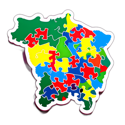 Mapa de Brasília em peças de quebra-cabeça, simbolizando a unidade em torno da anistia