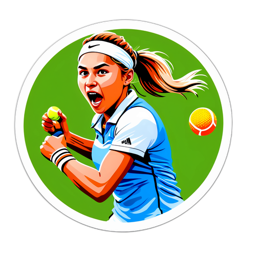 Naklejka z Amandą Anisimovą w akcji