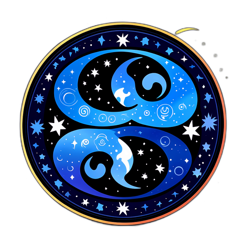 Gemini Sticker met Yin-Yang Symbool